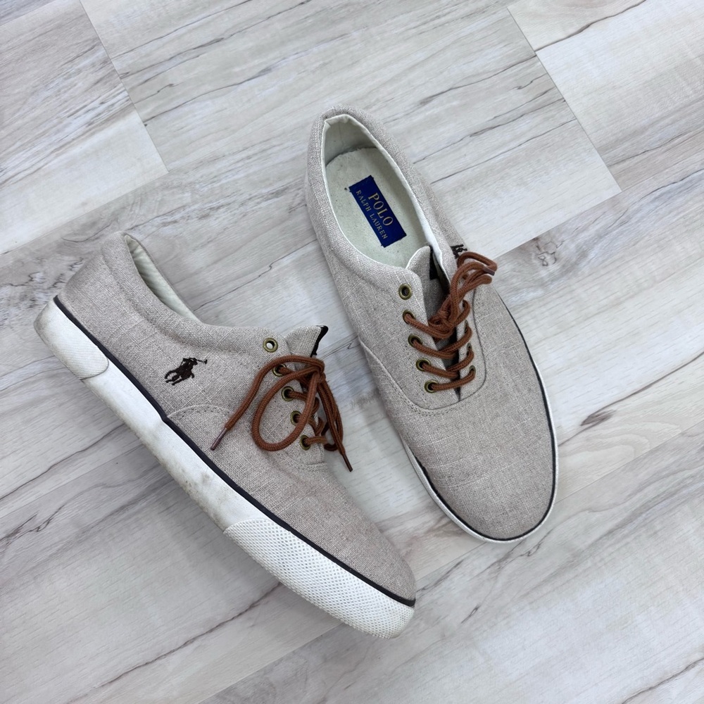 Ralph Lauren Polo Forestmount Ii Flax Linen Shoe Sz 13